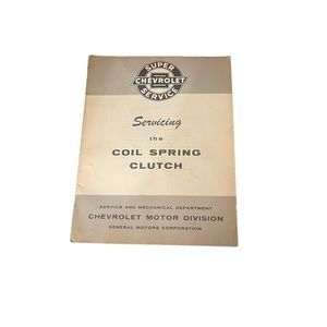 Vintage late 50’s/60’s? Chevrolet super service manual for coil spring clutch